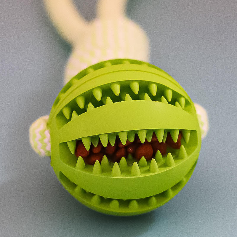Interactive Dog Chew Ball with Rope