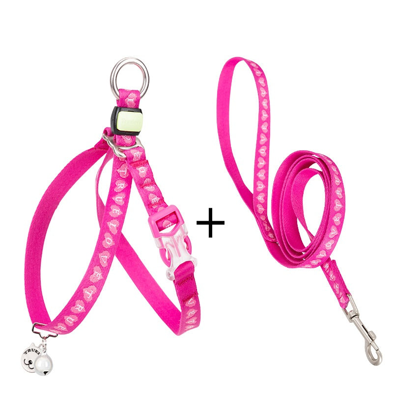 Breathable Cat Harness with Bell & Leash Set