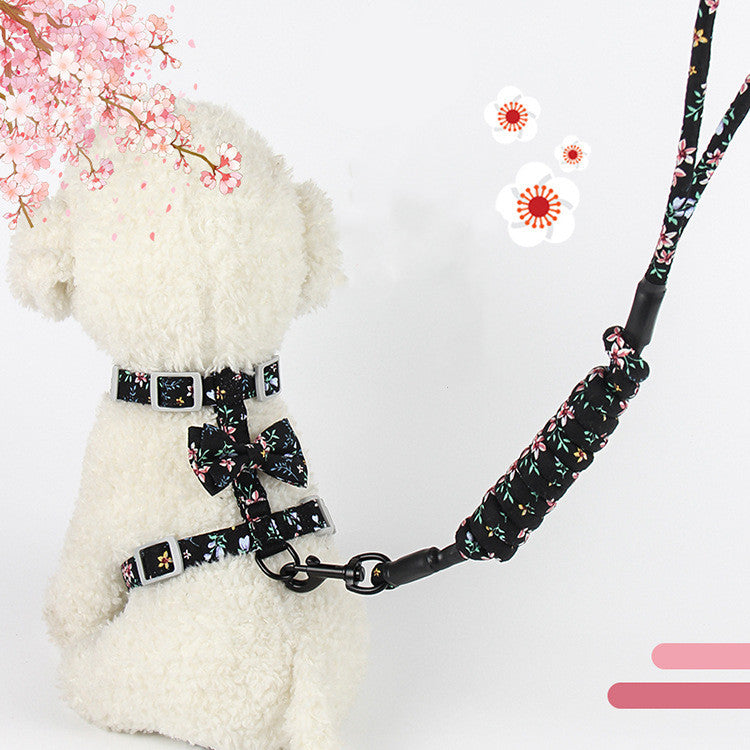 Floral-Inspired Cat Harness & Leash Set