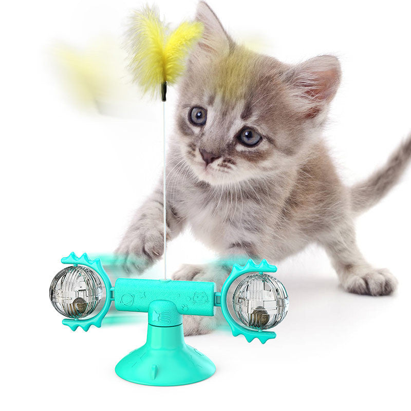 Rotating Cat Windmill Toy