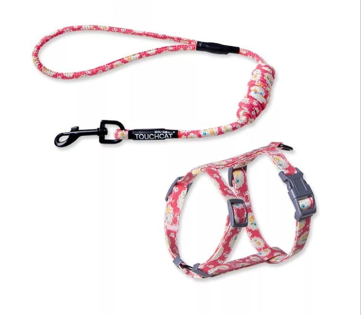 Adjustable Nylon Cat Harness & Leash Set