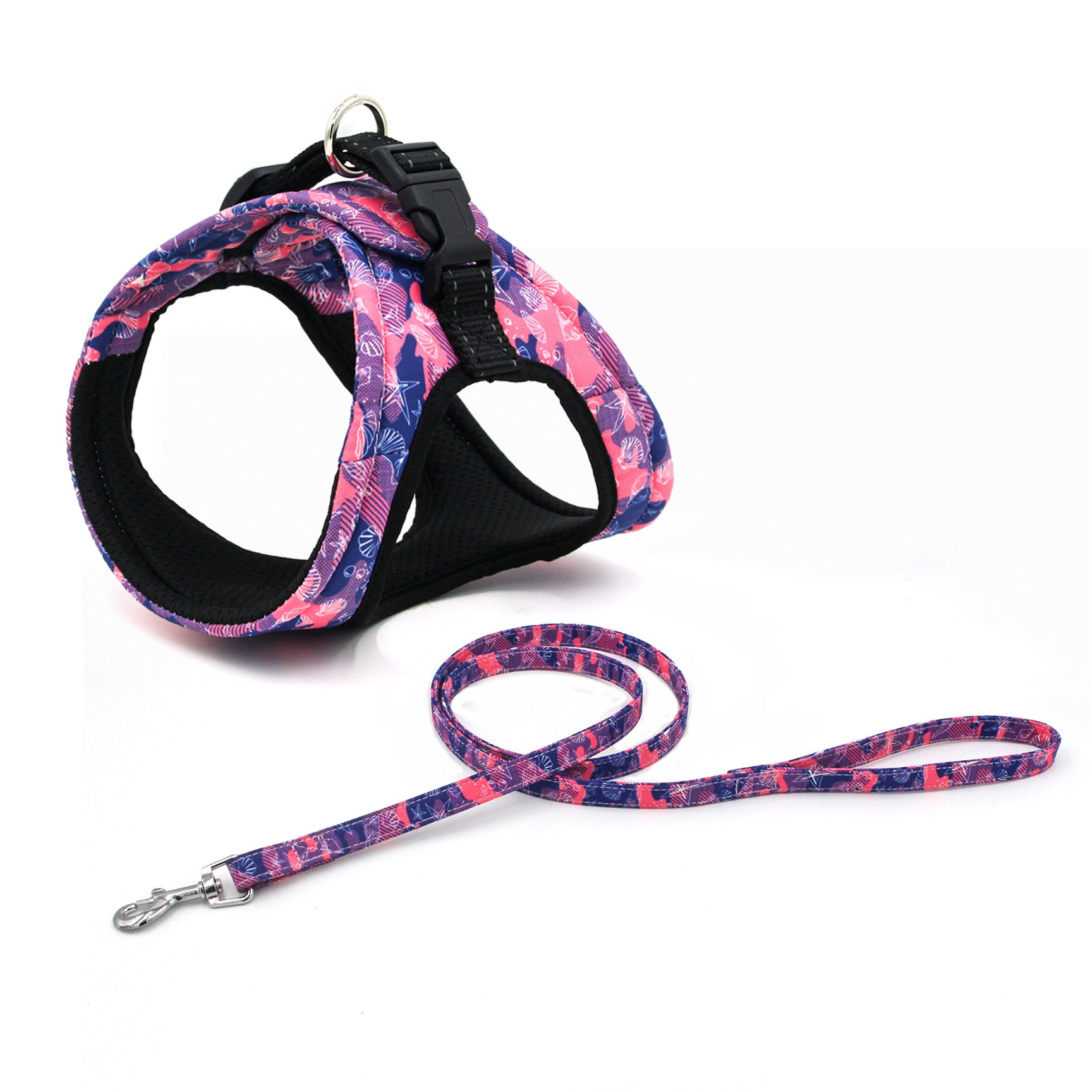 Reflective Dog Harness & Chest Strap Set