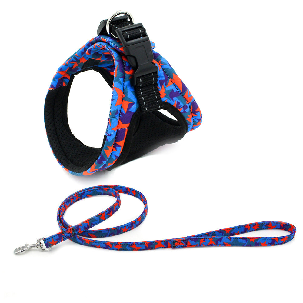 Reflective Dog Harness & Chest Strap Set