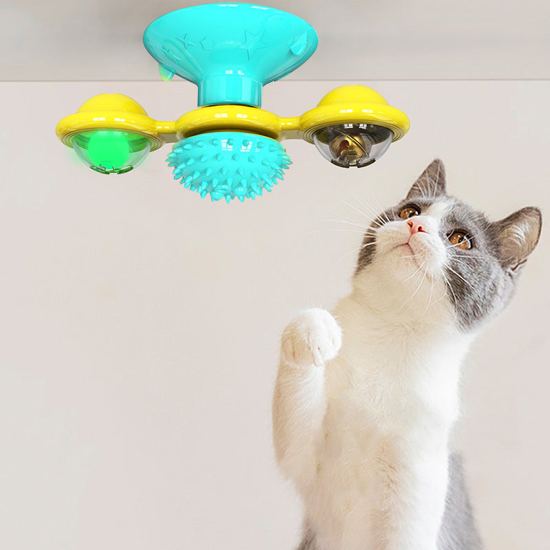 Rotating Cat Windmill Toy