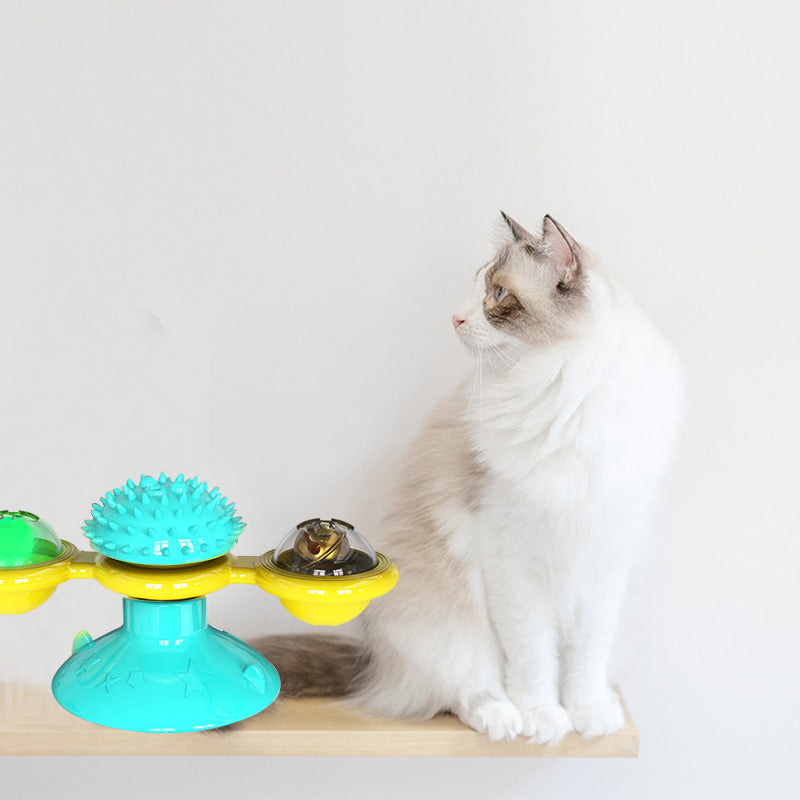 Rotating Cat Windmill Toy