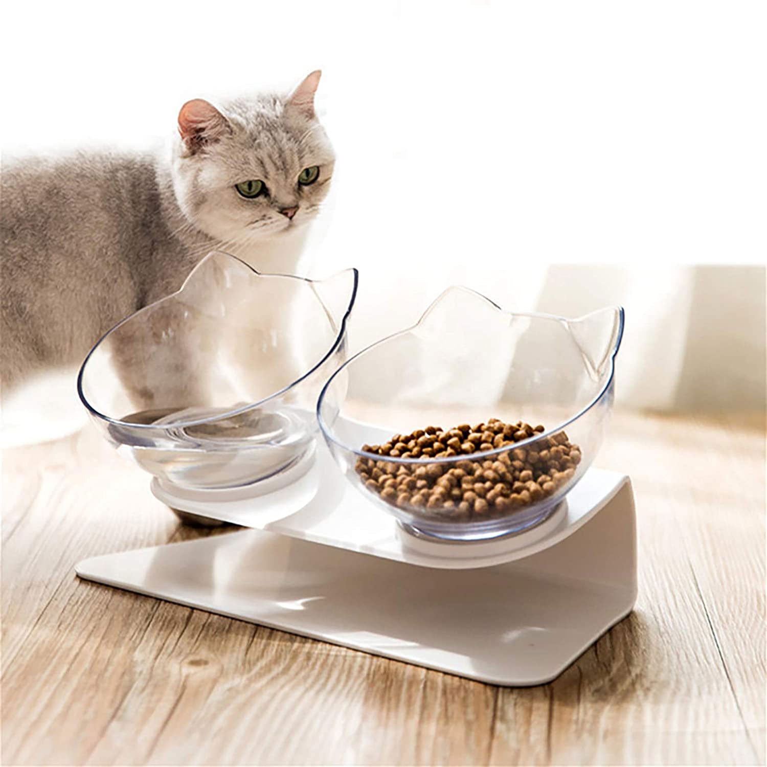 Non-Slip Elevated Double Pet Bowl