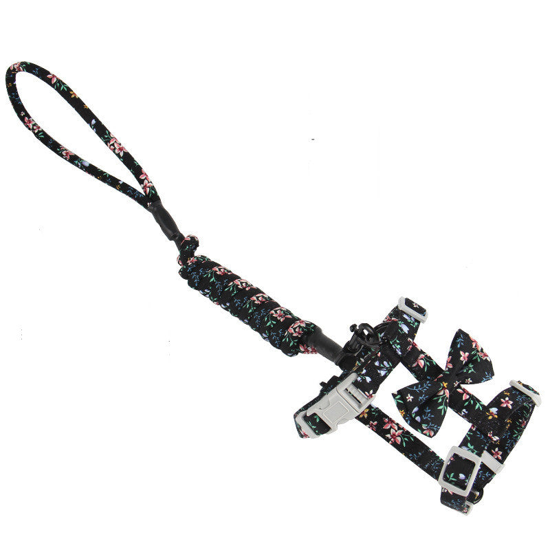 Floral-Inspired Cat Harness & Leash Set