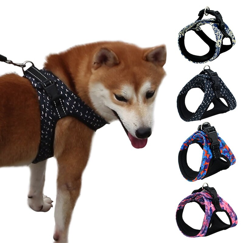 Reflective Dog Harness & Chest Strap Set