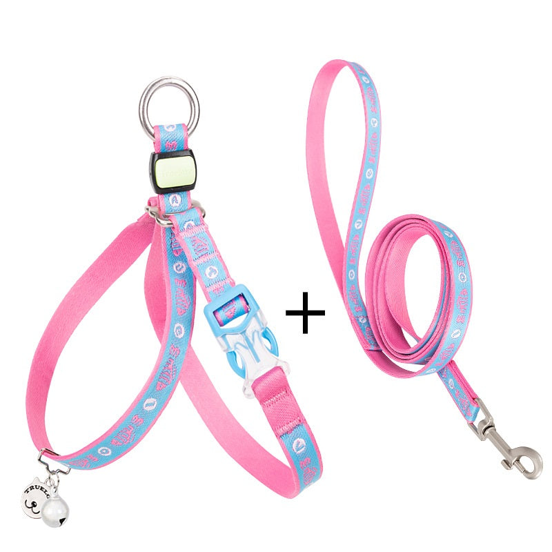 Breathable Cat Harness with Bell & Leash Set