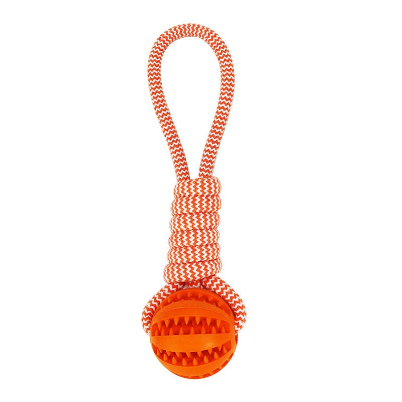 Interactive Dog Chew Ball with Rope