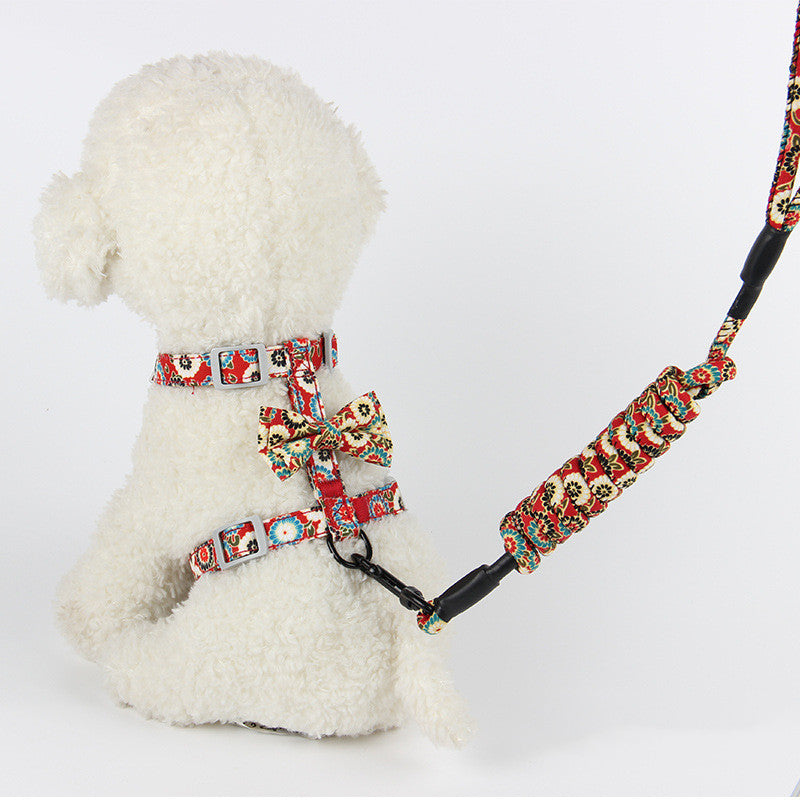 Floral-Inspired Cat Harness & Leash Set