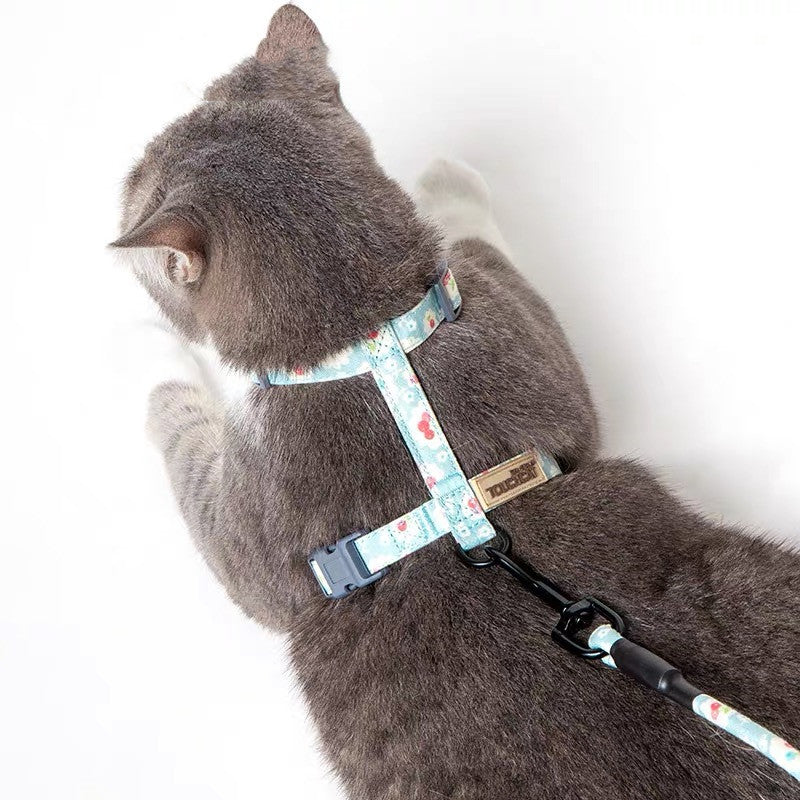 Adjustable Nylon Cat Harness & Leash Set