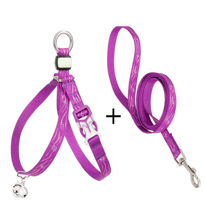 Breathable Cat Harness with Bell & Leash Set