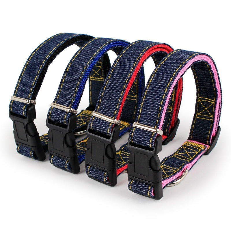 Durable Denim Dog Leash Set