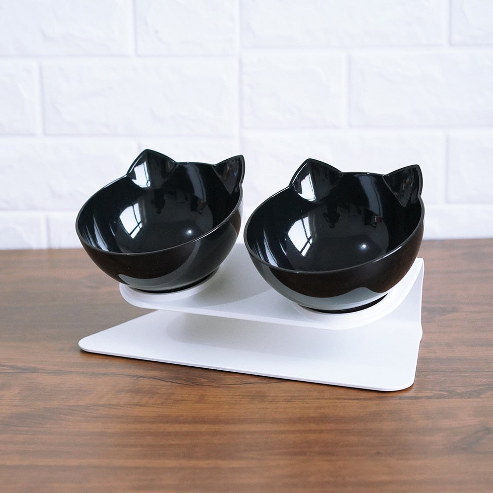 Non-Slip Elevated Double Pet Bowl