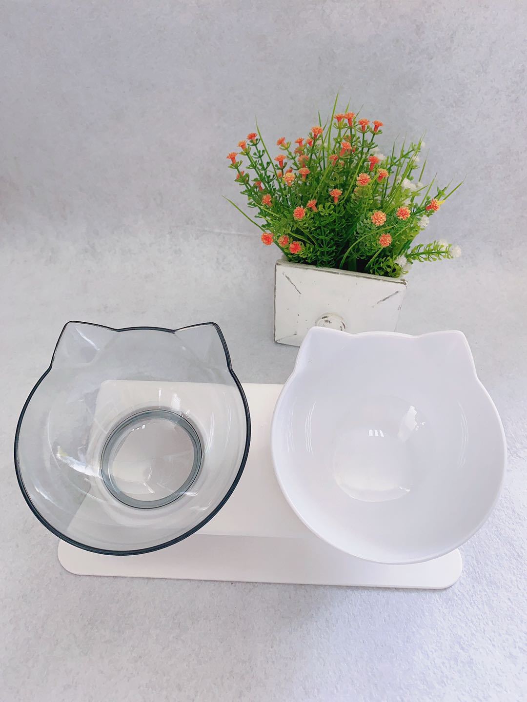 Non-Slip Elevated Double Pet Bowl