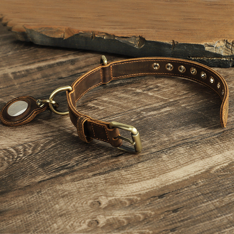 Handmade Retro Leather Dog Collar