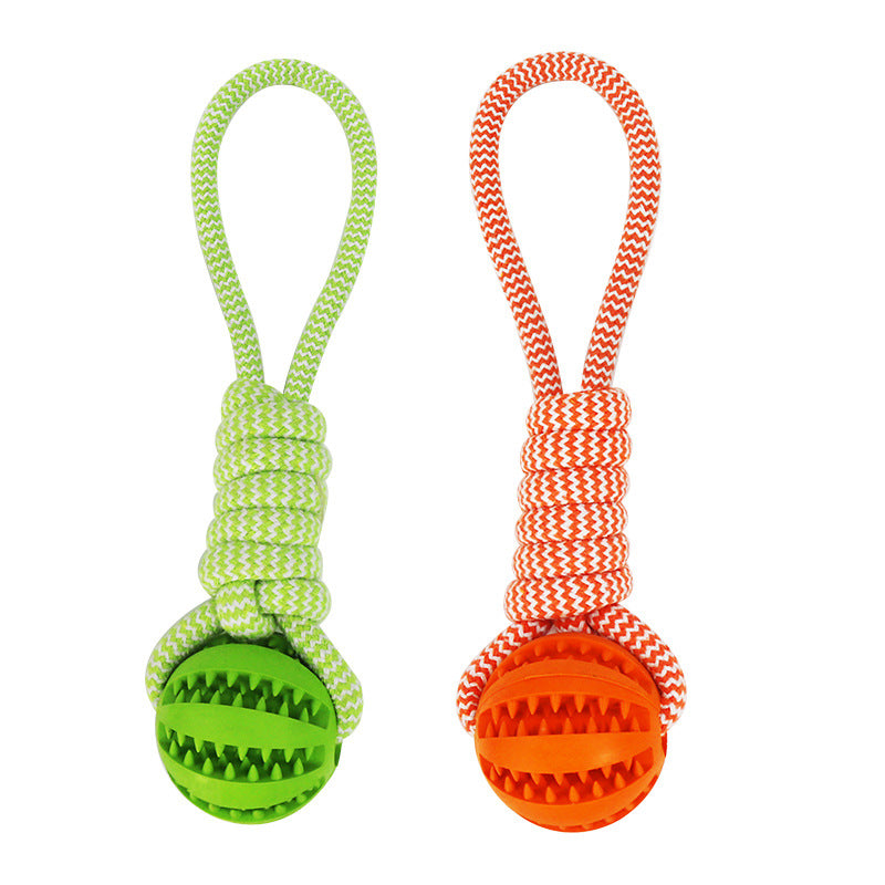 Interactive Dog Chew Ball with Rope