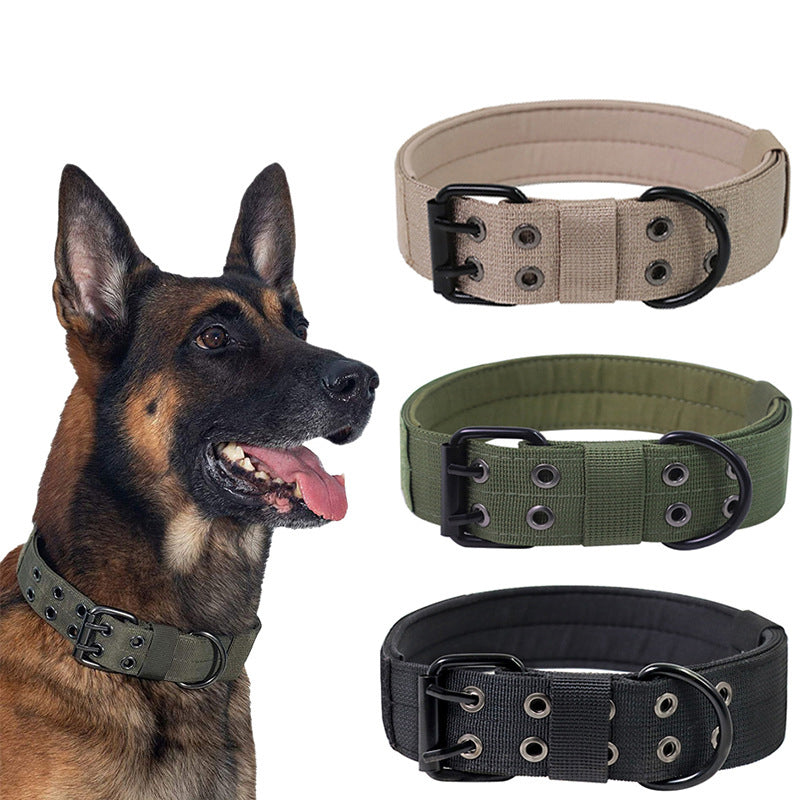 Military-Style Adjustable Dog Collar