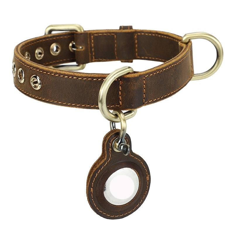 Handmade Retro Leather Dog Collar
