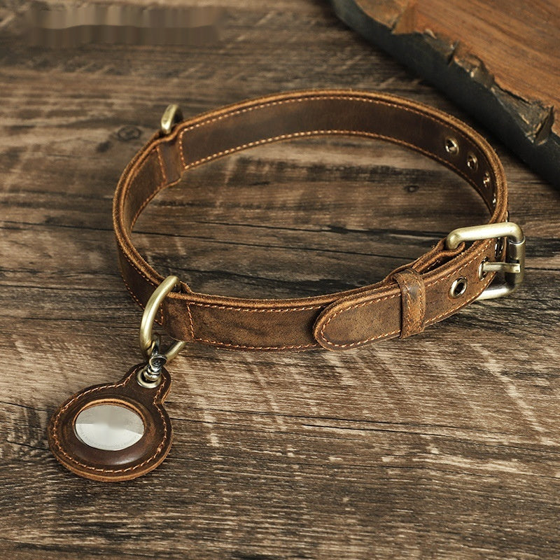 Handmade Retro Leather Dog Collar