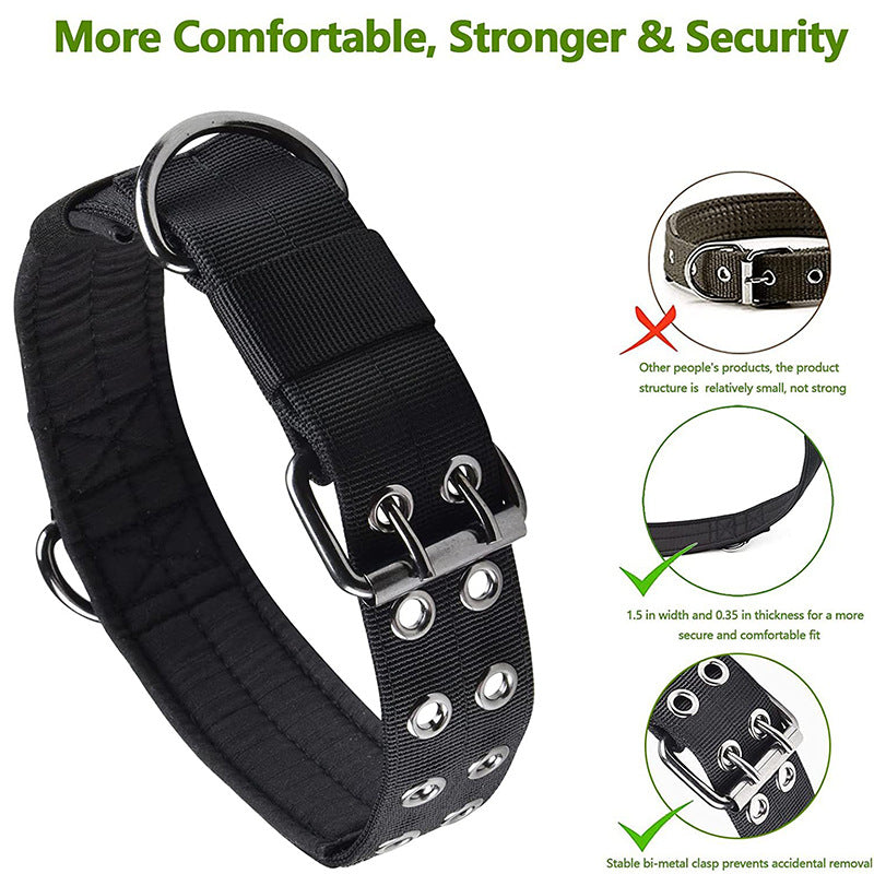 Military-Style Adjustable Dog Collar
