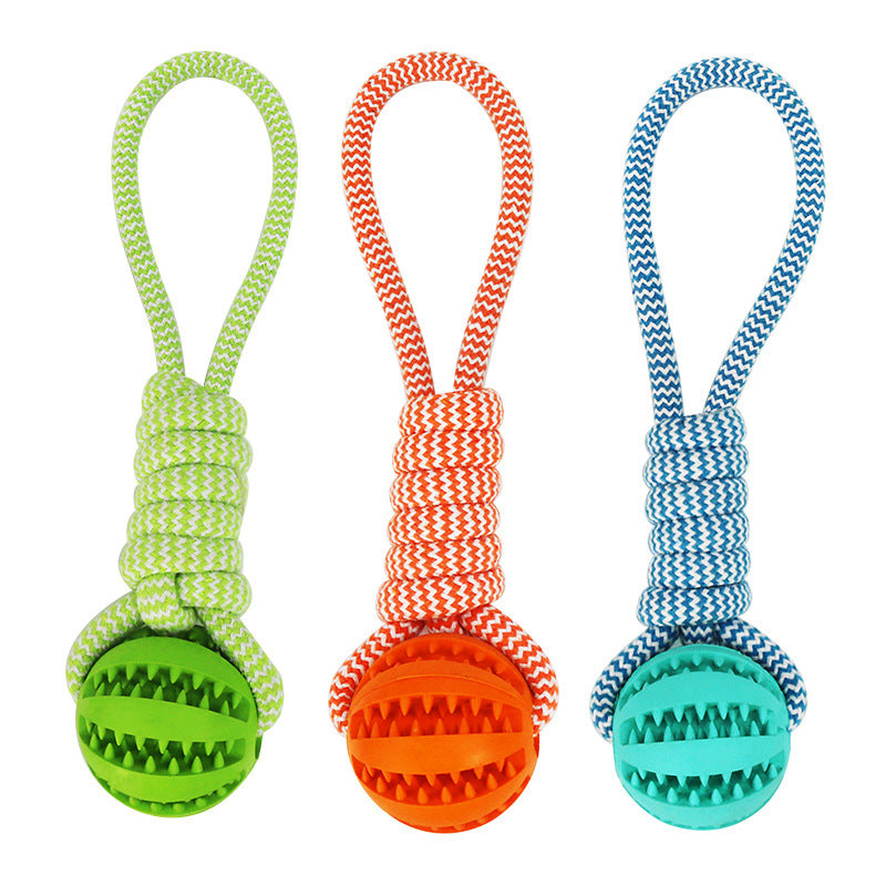 Interactive Dog Chew Ball with Rope