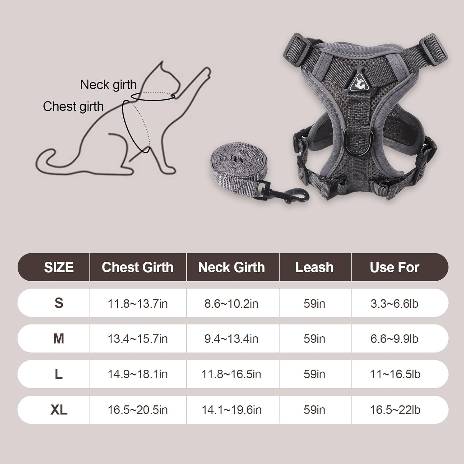 Breathable Cat Harness & Leash Set