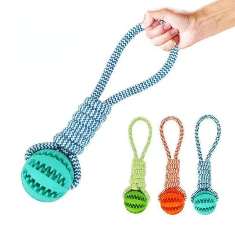 Interactive Dog Chew Ball with Rope